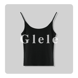 Glele私服【基础小吊带】百搭基础珍珠肩带可调节带胸垫背心