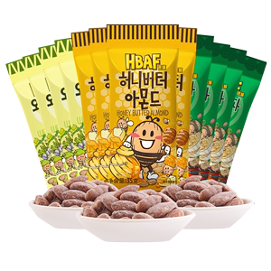韩国芭蜂蜂蜜黄油蒜香火鸡味扁桃仁汤姆农场休闲小吃每日网红坚果