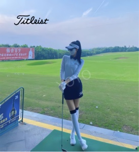 Titleist高尔夫女装显瘦长袖上衣秋户外运动时尚百搭速干防晒套装