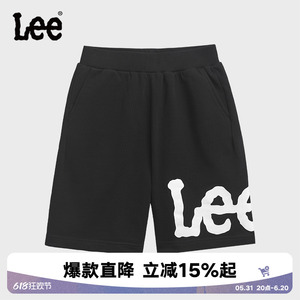 Lee男童夏季短裤2024新款女童夏天薄款运动五分裤儿童装夏装裤子