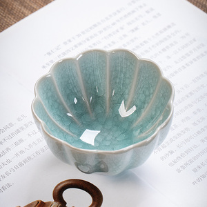 冰裂釉汝窑陶瓷女主人杯茶杯品茗杯单杯开片可养茶具个人专用中式