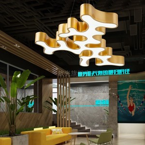 LED异形办公室吊灯前台大堂个性创意吊线灯饰店铺工作室造型灯具