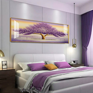 紫色爱情树钻石画满钻新款卧室床头粘钻十字绣钻石秀2024客厅全贴