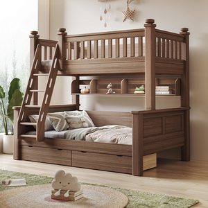儿童床实木上下床双层床小户型简约两层高低床上下铺双人床子母床