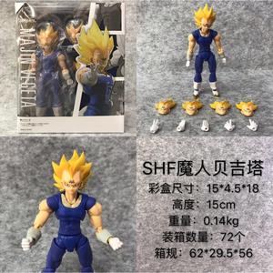 玩具 七龙珠 悟空赛亚人 SHF  魔人贝吉塔魔贝 可动手办 摆件