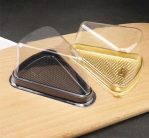 三角形蛋糕盒A02A03切角6寸8寸千层慕斯透明塑料盒烘焙专用正方形