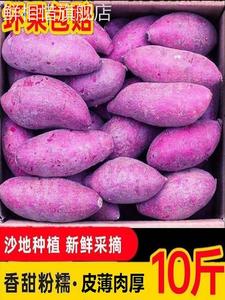 正宗沙地紫薯10斤新鲜现挖地瓜香薯番薯农家自种包邮农产品10