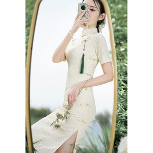新中式女装改良旗袍2024年夏季新款少女日常年轻款复古民国风长裙