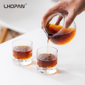 Lhopan 日式锤纹分享壶 手冲咖啡品鉴杯 折纸滤杯 家用闻香玻璃杯