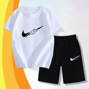 官网耐克顿男童夏季套装新款儿童运动服中大童短袖童装短裤两件套