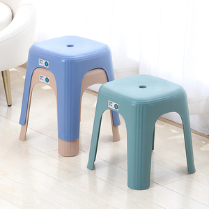 家用塑料凳子时尚加厚成人椅子创意客厅茶几中凳高档防滑熟胶板凳