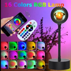 USB Rainbow Sunset Lamp APP Color RGB LED Night Light日落灯1