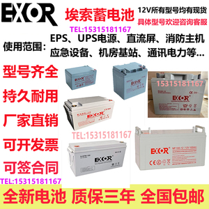 EXOR埃索蓄电池EX65-12V100AH7A17a12A24AH38A55A65AH120AH直流屏