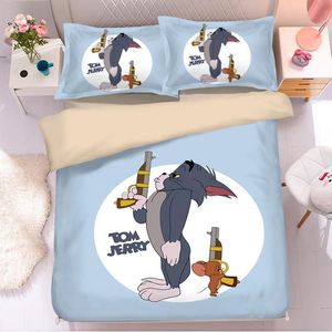 猫和老鼠四件套一米五床儿童卡通可爱纯棉被套被罩宿舍床上用品