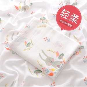 竹棉婴儿纱布巾夏季薄款盖毯宝宝包巾抱被新生儿包单小被子