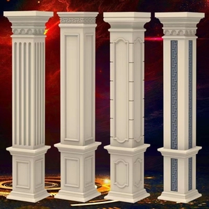 走廊柱模具装饰混凝土四方形罗马柱厂家直销带槽方墩欧式门庭方柱