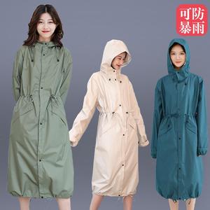 雨衣防徒步时尚款暴雨成人风衣全身雨披长女外套防水大码轻薄男潮