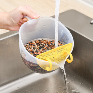 家用淘米神器食品级沥水篮洗米筛淘米盆滤碗蛋液过滤网筛挡板量杯