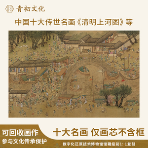 清明上河图画芯未装裱不含框名家国画山水装饰办公室字画复制挂画