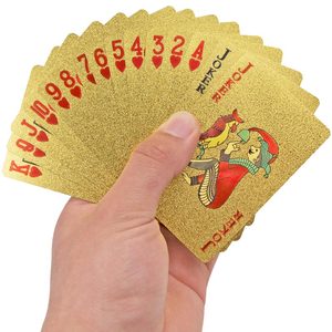 土豪金扑克牌塑料扑克防水防折黄金VC朴克纸牌金箔高颜值花切