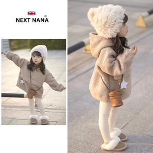 【莫奈花园】NEXT NANA童装女童泰迪卷毛卫衣连帽外套可爱外出服
