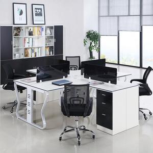职员办公桌家具组合员工位 简约现代24人位钢架屏风电脑厂家
