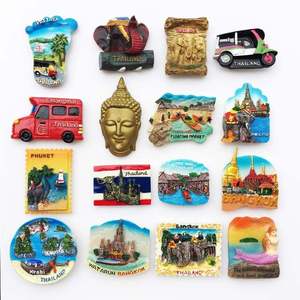 跨境电商货源厂家现货泰国各地旅游纪念装饰工艺品磁铁冰箱贴