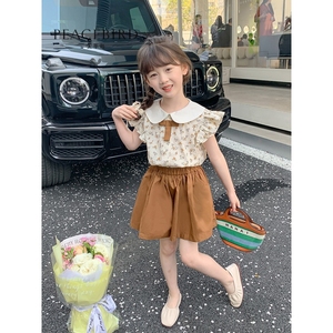 mini peace太平鸟女童套装夏装2024新款洋气时髦网红童装夏儿童宝