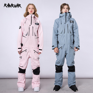 新款高端连体滑雪服女套装冬季户外男士单板双板防水加厚保暖雪服