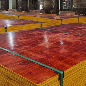 建筑模板竹胶板小红竹胶板覆膜板木防水工地清水一次性耐用木工