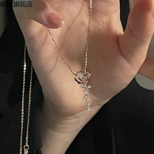 生日礼物女生送闺蜜给朋友实用小创意礼品925纯银玫瑰花项链