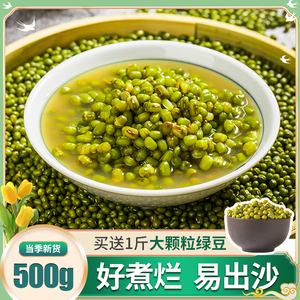 四川大绿豆500g 新货颗粒饱满优质新绿豆汤专用大粒 新鲜缘豆商用
