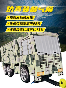 定制车型充气假目标1:1高清仿真军事靶标运输车模型部队模拟训练
