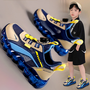 李宁氢云联名男童鞋夏季2024新款儿童网面透气镂空网鞋运动老爹鞋