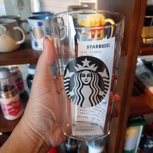 星巴克台湾夏季经典女神logo简约款透明玻璃大容量冷饮内用早餐杯