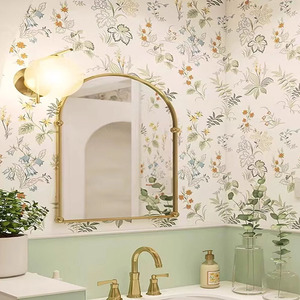 卫生间防水贴纸浴室墙布小碎花墙纸卧室客厅壁纸厕所柜子自粘壁纸