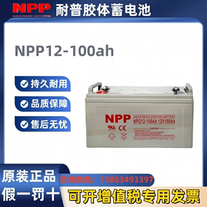 NPP耐普胶体蓄电池NPG12V100AH免维护UPS电源太阳能光伏EPS用电瓶
