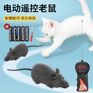 新疆包邮猫咪玩具电动老鼠遥控仿真假小老鼠逗猫解闷神器猫猫的自