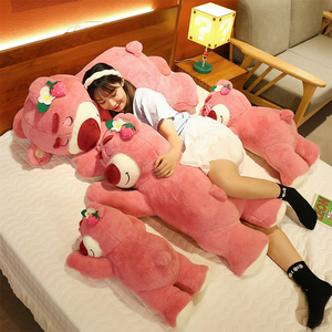 迪士尼日本代购网红草莓熊公仔抱枕超大抱抱熊趴趴熊大号潮女孩毛