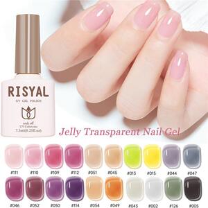 7.3ML Jelly Ice Transparent Gel Nail Polish Summer Nude Pink