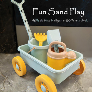 儿童沙滩手拉车套装海边挖沙铲子工具玩沙子戏水男孩3-6到9岁玩具