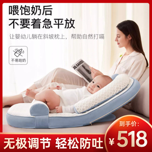 宝宝防吐奶斜坡垫婴儿床中床喂奶斜坡垫喂奶神器靠枕新生儿哺乳椅