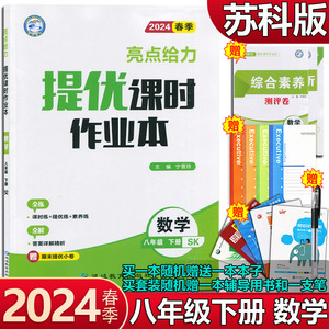 2024春季新版亮点给力提优课时作业本初中数学八年级下册苏科版苏教版初二下册数学同步课时练习册含答案8年级数学提优学霸实验班