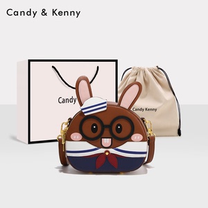 官网Candy&Kenny包包女2023新款可爱卡通兔子小圆包高级感斜挎包