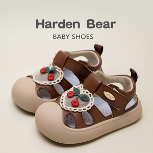 哈登熊女童鞋子儿童公主小皮鞋2023秋新款鞋低跟软底宝宝女孩子鞋