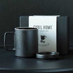 磨砂马克杯质感带盖h大容量陶瓷杯子咖啡杯水杯男办公室礼物茶玎.