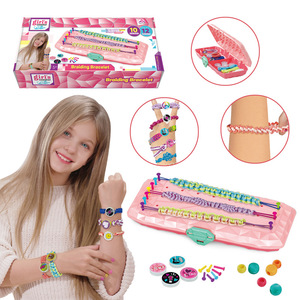 儿童diy手绳编织器套装手链手工制作材料包女孩自编配件五彩玩具