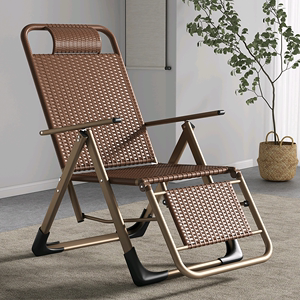 躺椅折叠午休藤椅阳台家用休闲可睡可躺的椅子夏季凉椅晒太阳椅