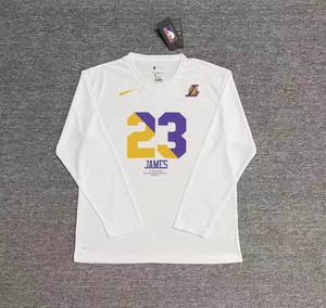 詹姆斯科比库里NBA新赛季号码速干训练投篮服篮球运动长袖t恤