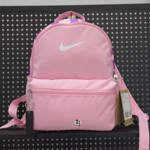Nike耐克幼儿园迷你炫彩镭射反光字母双肩包中柔粉色DR6091-690